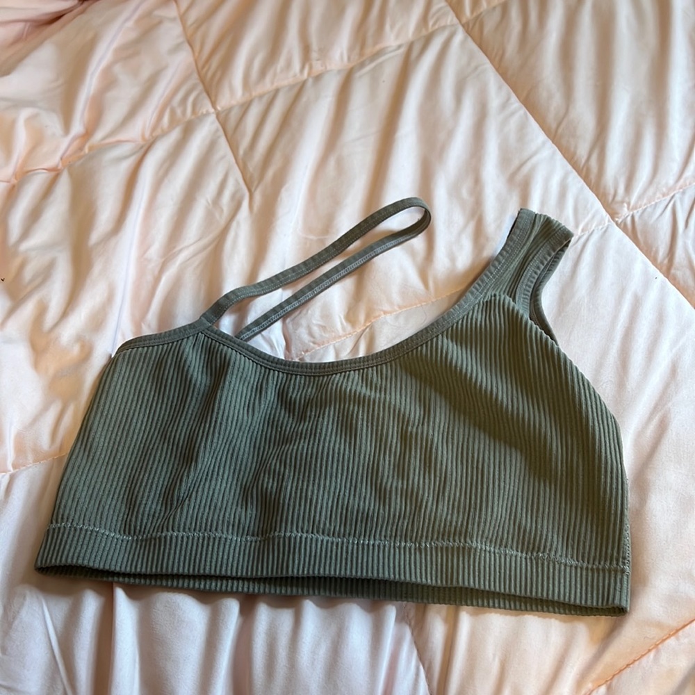 brown ribbed sport bra!